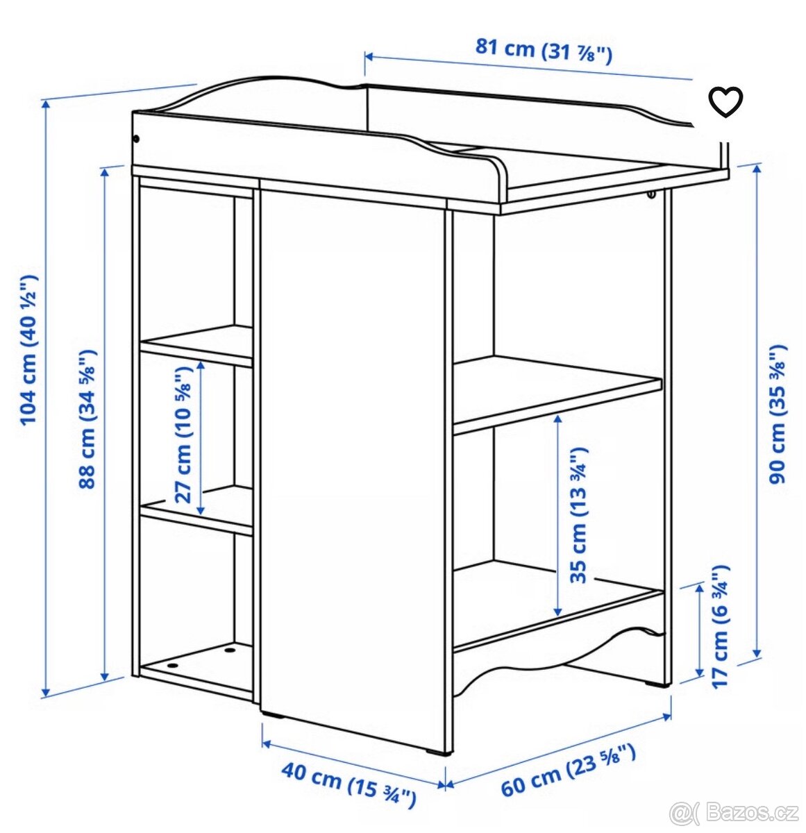 Přebalovací pult + police IKEA - 7