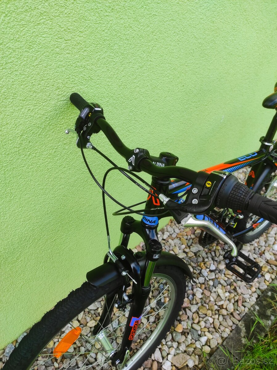 Značkové kolo ALPINA 26"/17,5" (modrá/oranžová) - 7