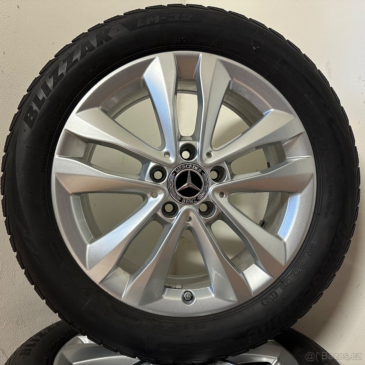 MERCEDES C W205 5x112 R17 ET48,5+ZIMNÍ 225/50R17 6mm - 7