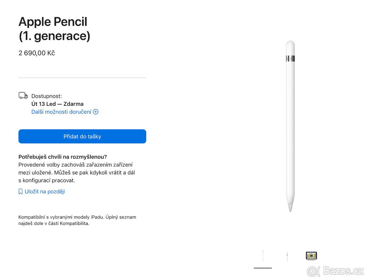 Apple Pencil 1. generace Lightning - 7