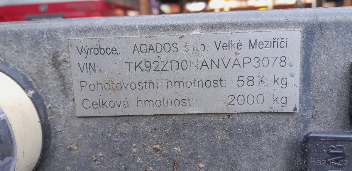 Přívěs, vlek,plato Agados 2x4m - 7