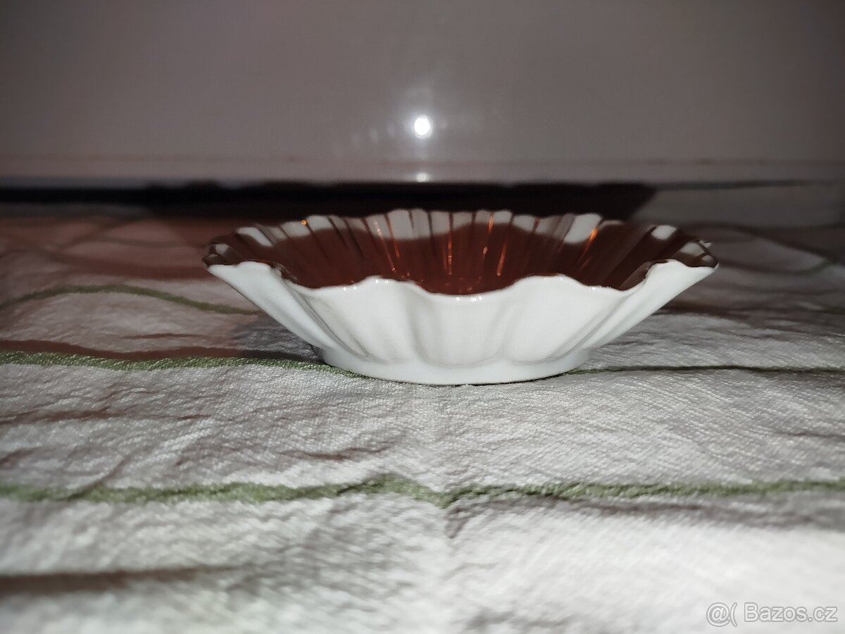 Starožitný upomínkový porcelán talířek Luhačovice - 7