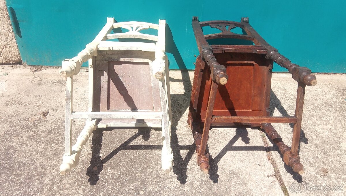 Stará dřevěná židle 2ks. - 7
