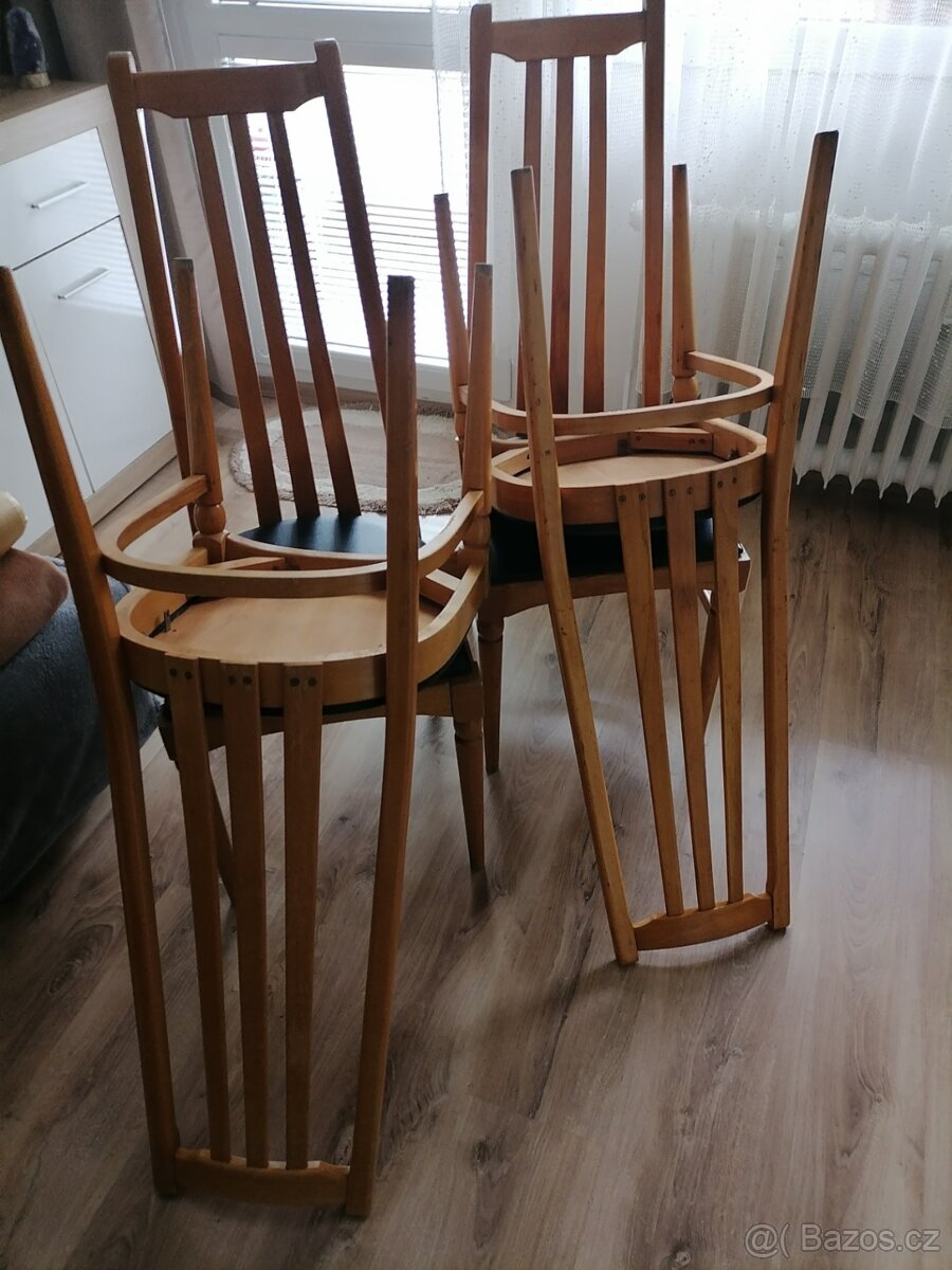 Prodám 4 retro židle - 7