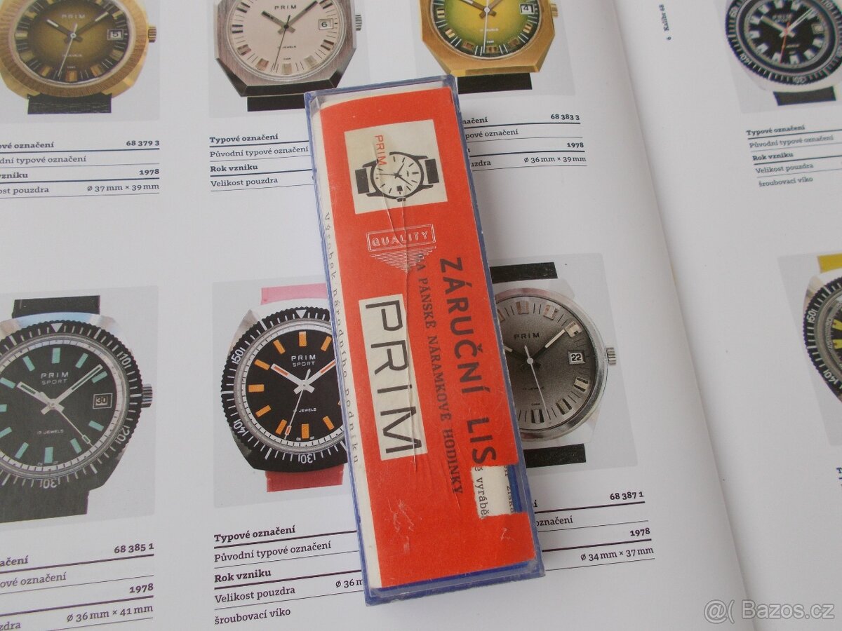 krasne darkove trezorovky hodinky prim rok 1978 komplet - 7