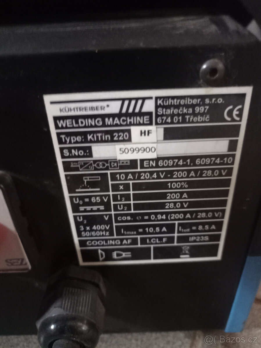 svářečka kitin 220 HF tig+kabely - 7
