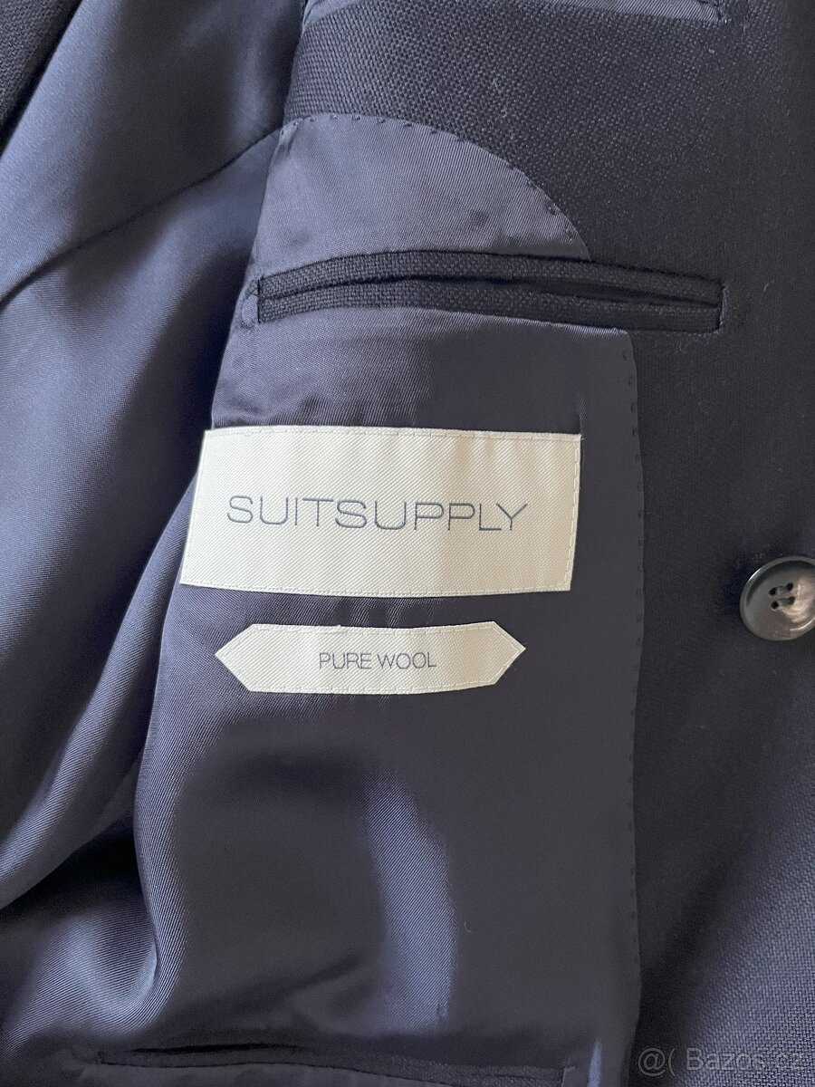 Nový vlněný oblek Suitsupply Havana Navy vel. 50 - 7