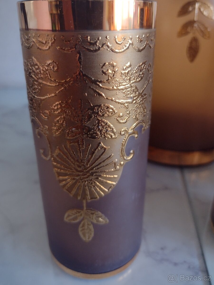 LUXUSNÍ ZLACENÁ SOUPRAVA BOHEMIA - 7