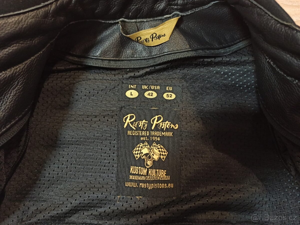 Kožená moto bunda Rusty Pistons - 7