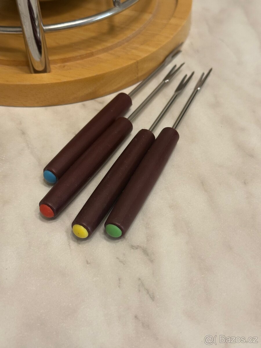 Sada Dvou nádob na fondue sýr a čokoláda, perfektní stav - 7