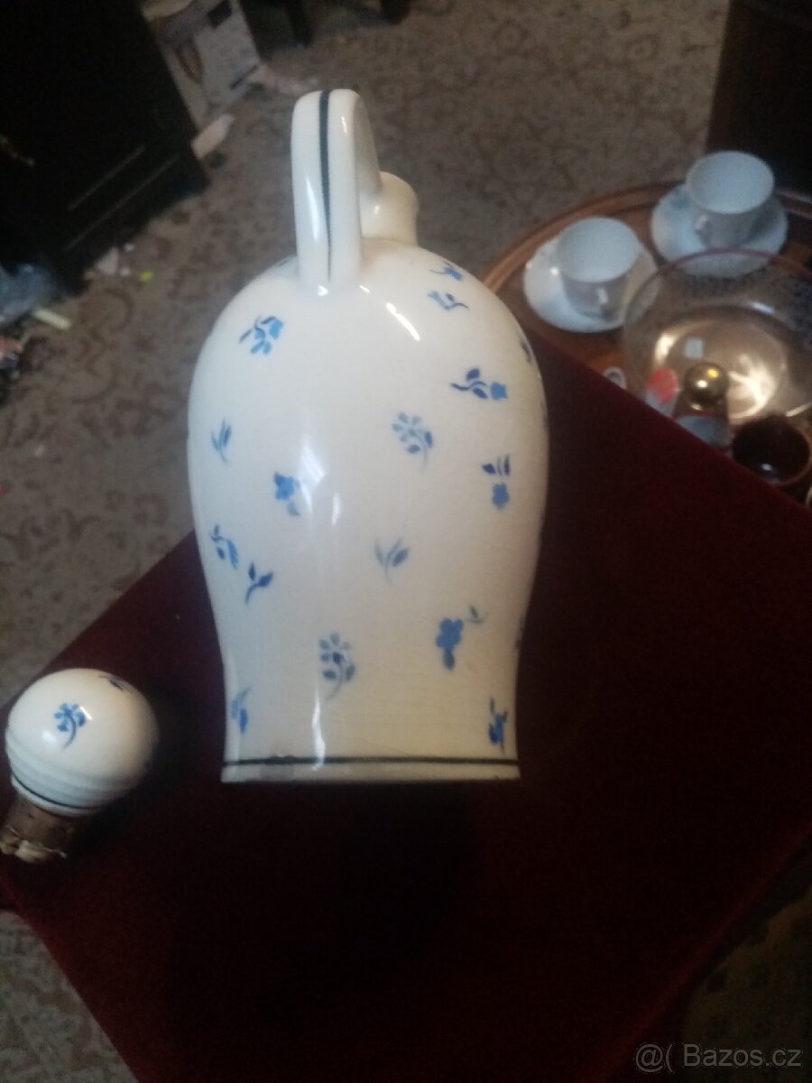 Starožitná keramická glazurovaná karafa - 7