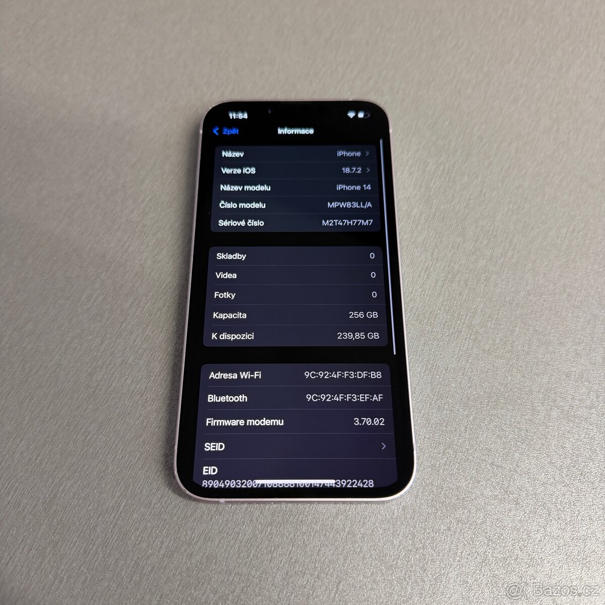 iPhone 14 256GB fialový, pěkný stav, 12 měsíců záruka - 7