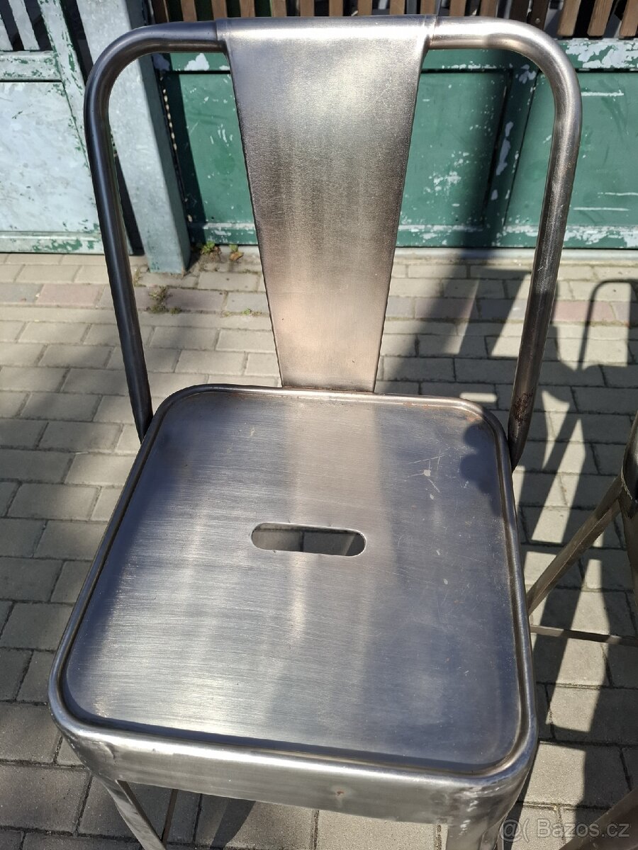 6x industriální kovové barové židle - 7