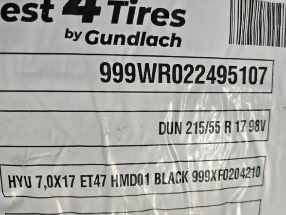17 HYUNDAI KONA 7J ET47 5X114,3 215/55 R17 C1280 - 7