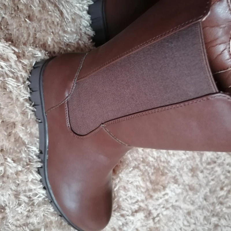 Krásné teplé kozačky vel.38 - 7