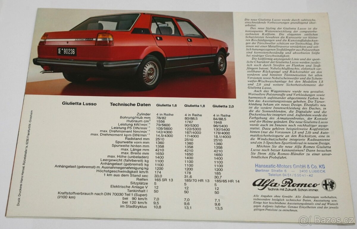 Prospekty Alfa Romeo Alfetta-Giulietta 2 - 33 4x4 - 7