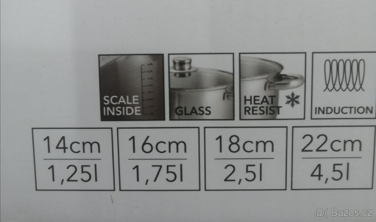 Luxusní sada nádobí 4ks hrnců včetně pokličky - 7