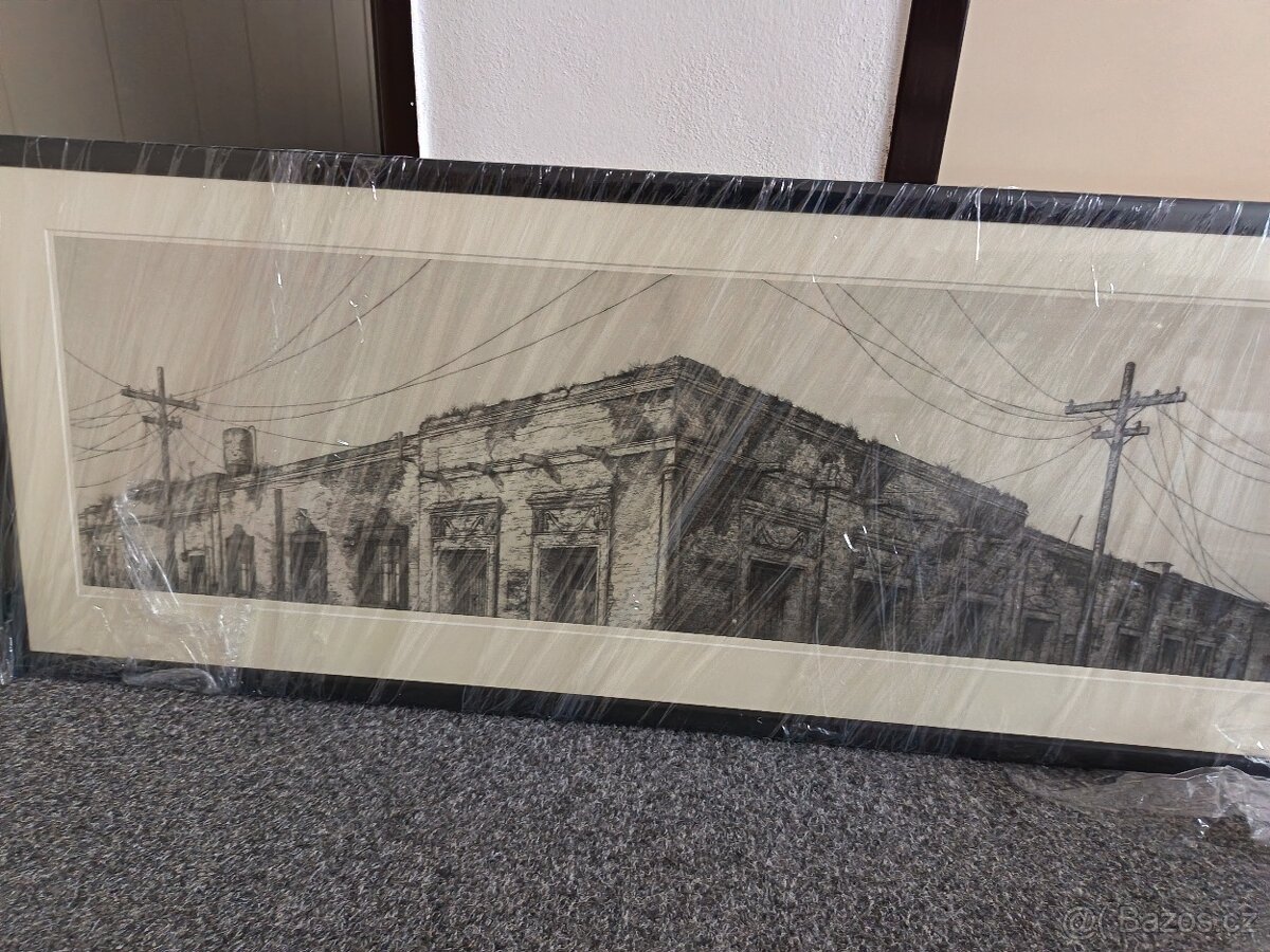 Unikátní sbírka grafiky/kreseb staré architektury (3 kusy) - 7