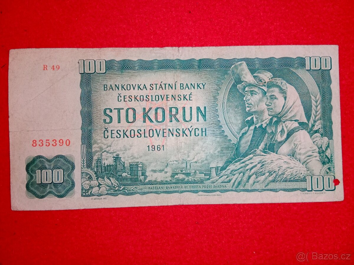 Československé bankovky 10 ks + 1 ks - celkem 11 ks - 7