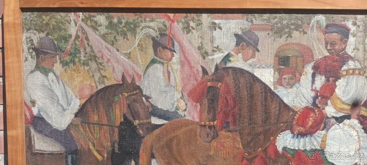 Velký obraz olej na plátně JÍZDA KRÁLŮ - 7