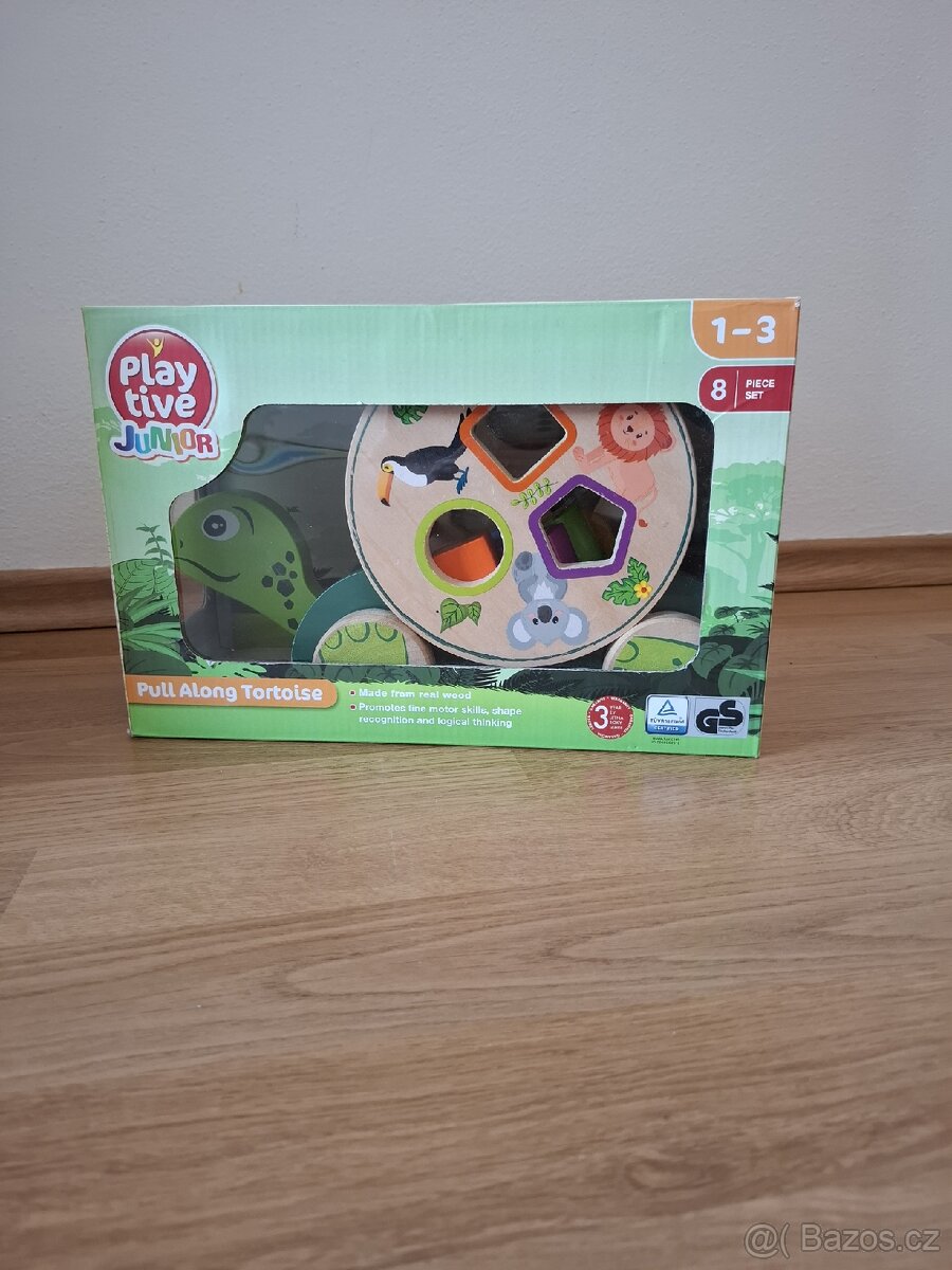 Dřevěná želvička, vkládání tvarů Playtive - 7