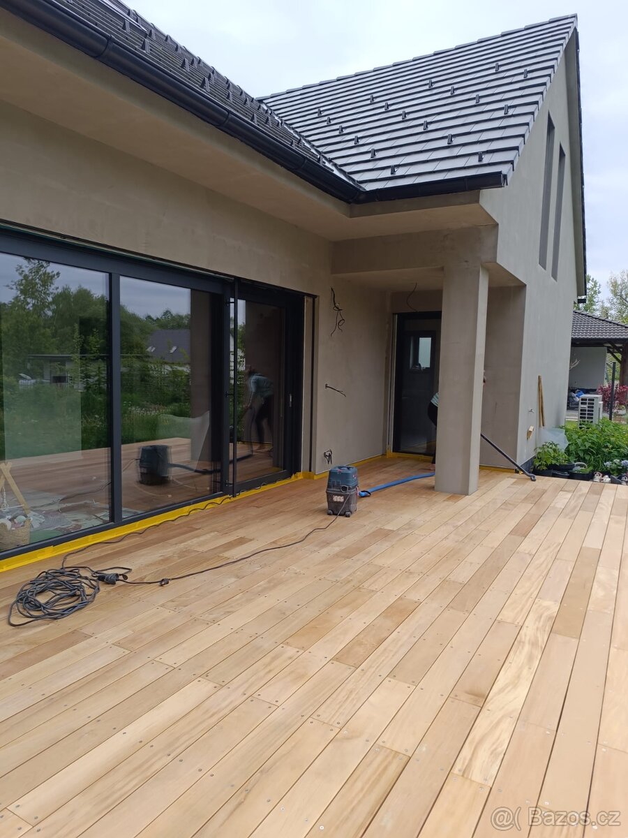 Garapa terasová prkna, hladké/ drážkované s dopravou - 7