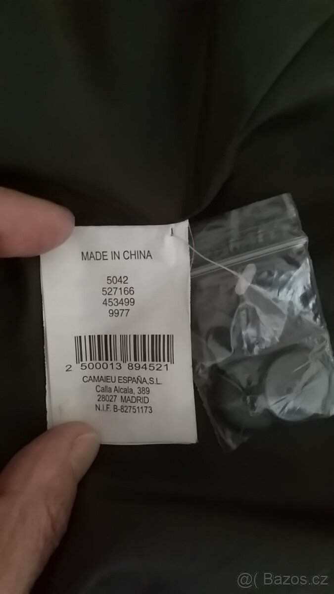 Dámský flaušový kabát tmavě khaki vel. 36 Camaieu - 7