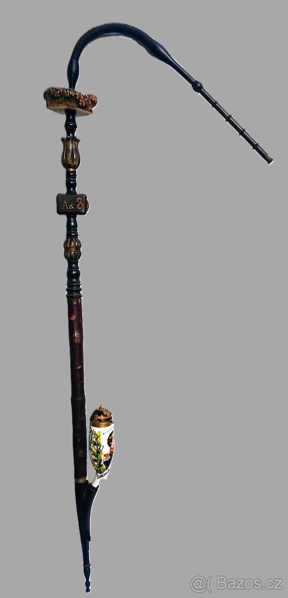 TOP Sběratelská porcelánová vojenská fajfka - ruční malba - 7