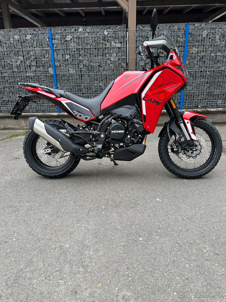 Moto Morini X-CAPE 700 červená drátěná kola - 7