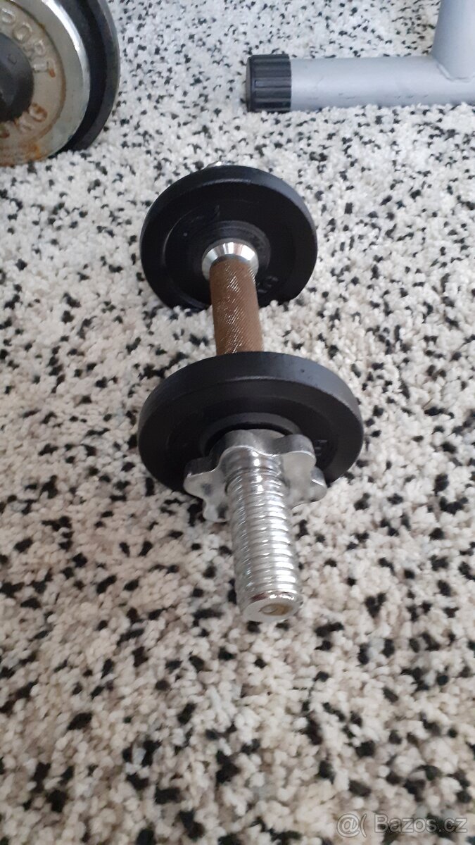 Posilovací lavice + činkový set - 7