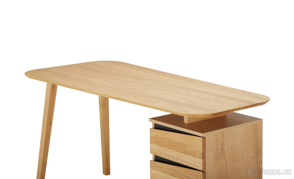 Psací, Pc počítačový stůl z masivu dub Berlin Germany - 7