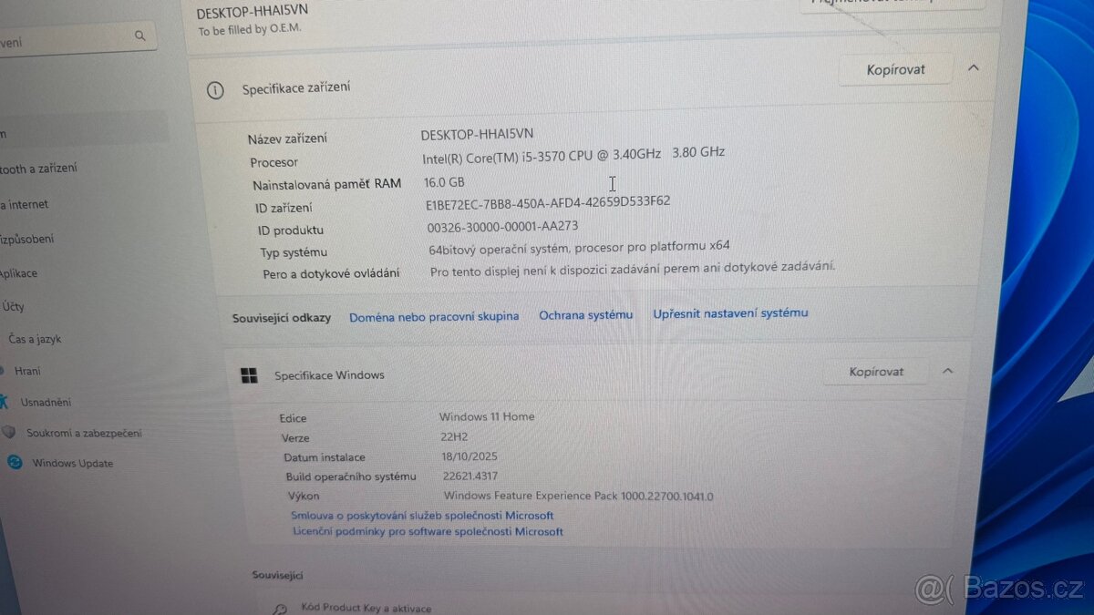 🖥️ Starší herní PC – i5, GTX 1050 Ti, 16 GB RAM, SSD - 7