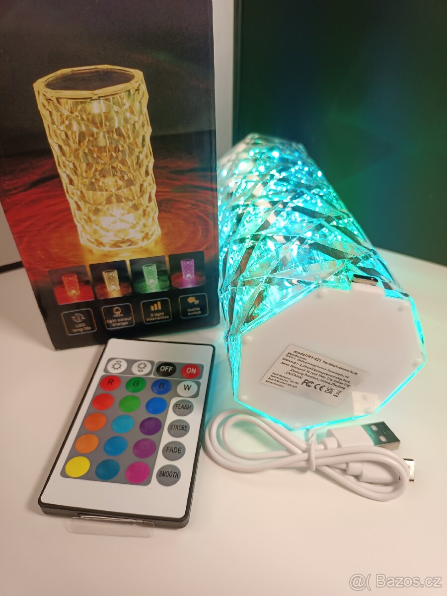 Křišťálová diamantová stolní lampa - 7