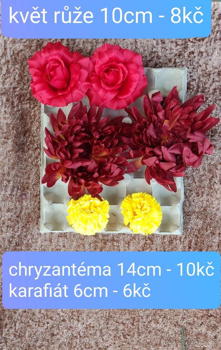 Umělé květiny - květiny do vazby - 7