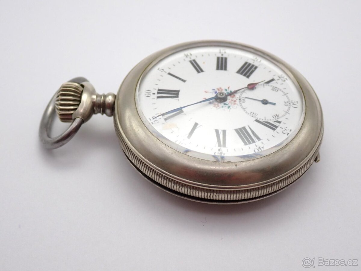 Masivní, velké starožitné dvouplaštové hodinky, 101g - 7