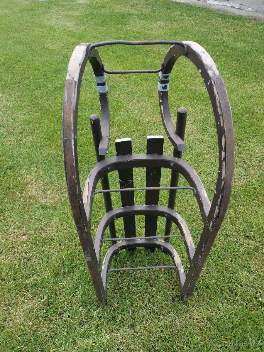 Sáně rohačky, starožitné, na upcyklaci - 7