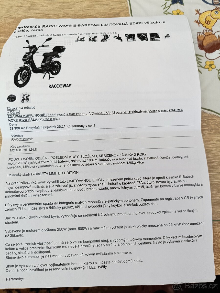 E Babeta limitovaná edice Racceway - 7