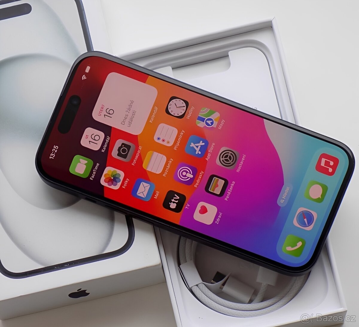 iPhone 15 Black BATERIE 100% TOP - 7