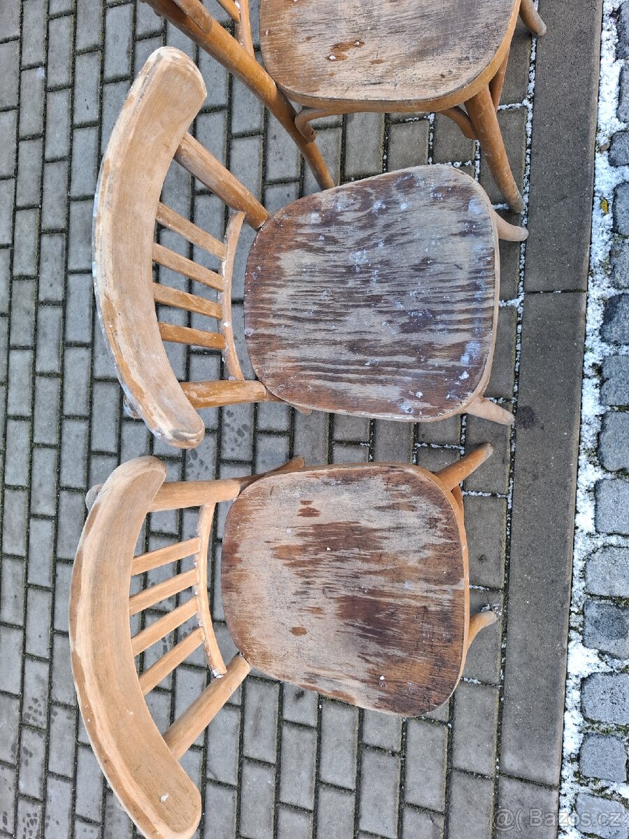 6x stare židle - 7