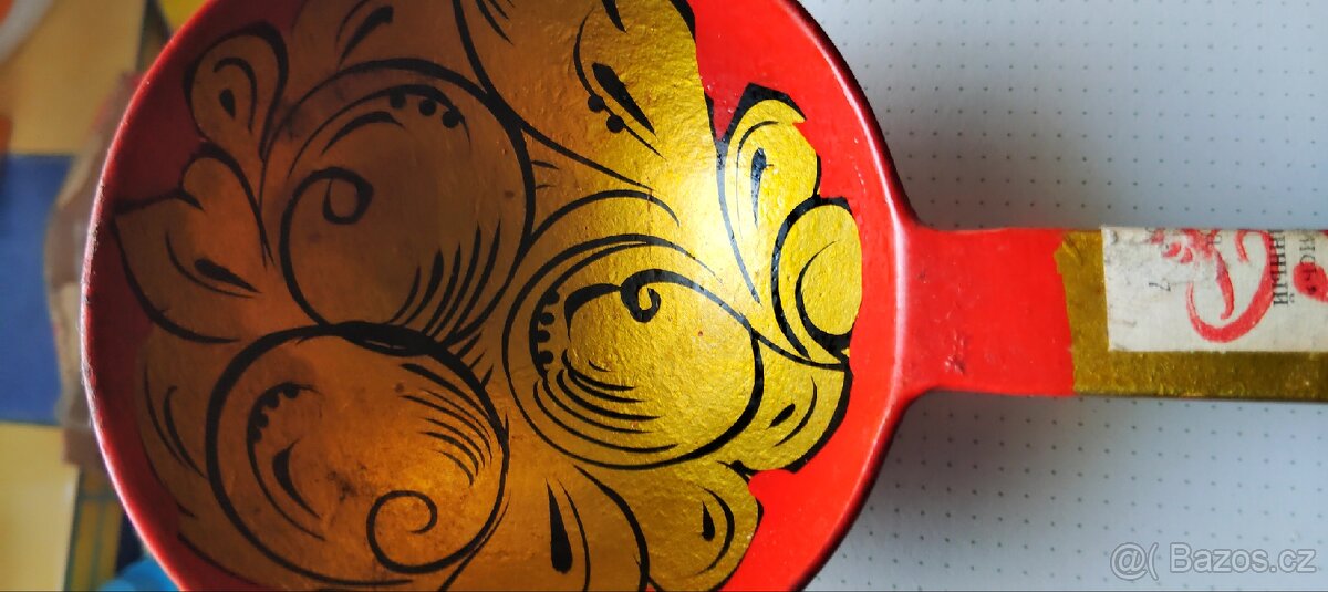 Dřevěné ručně malované lžíce SSSR - 7