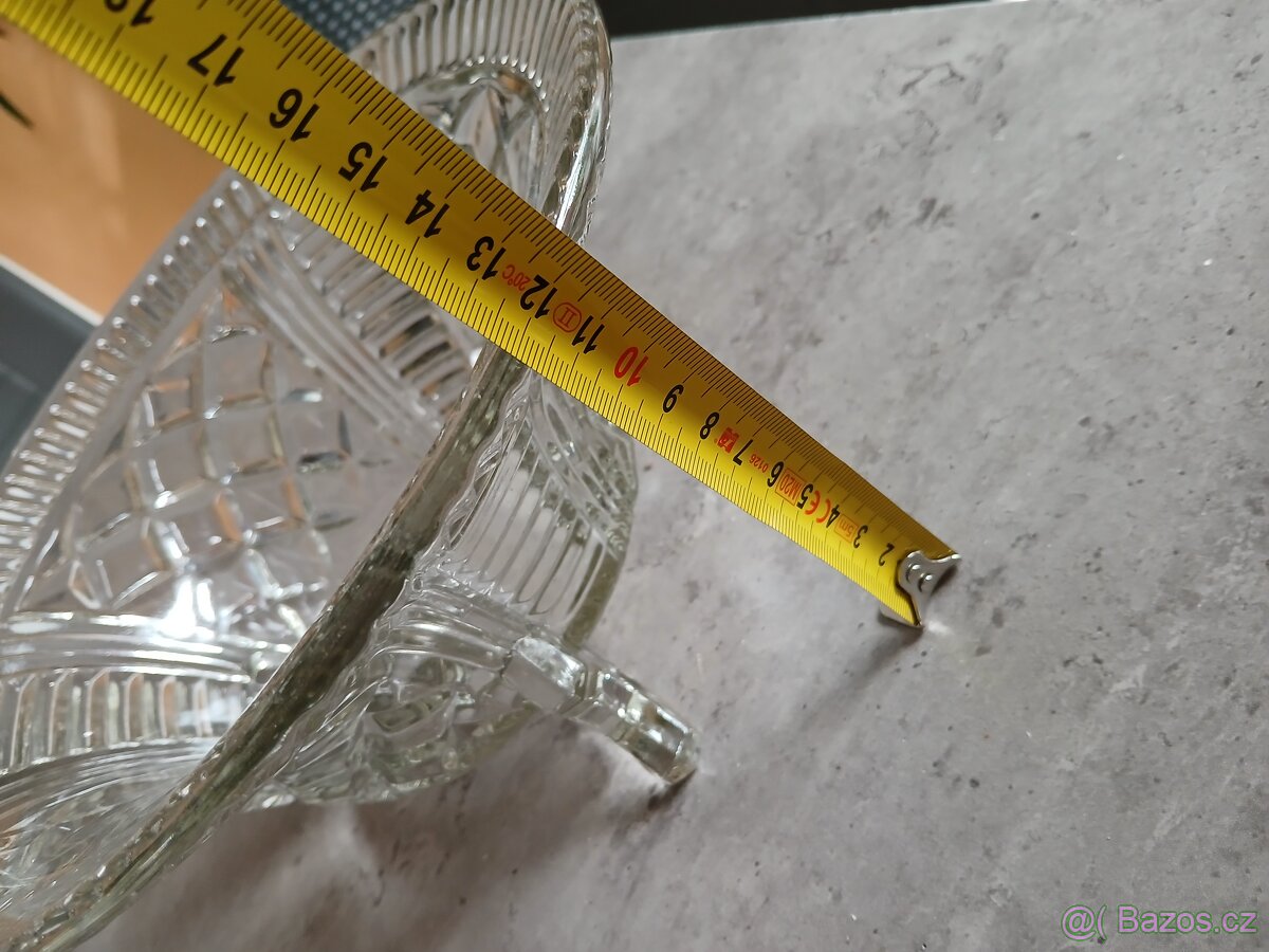 Retro mísa na nožičkách-těžké sklo - 7