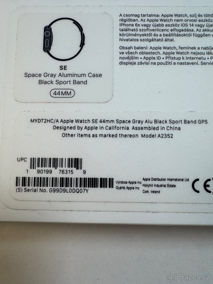 Apple Watch SE 44mm kondice baterie 71% poškrábane sklo LCD - 7