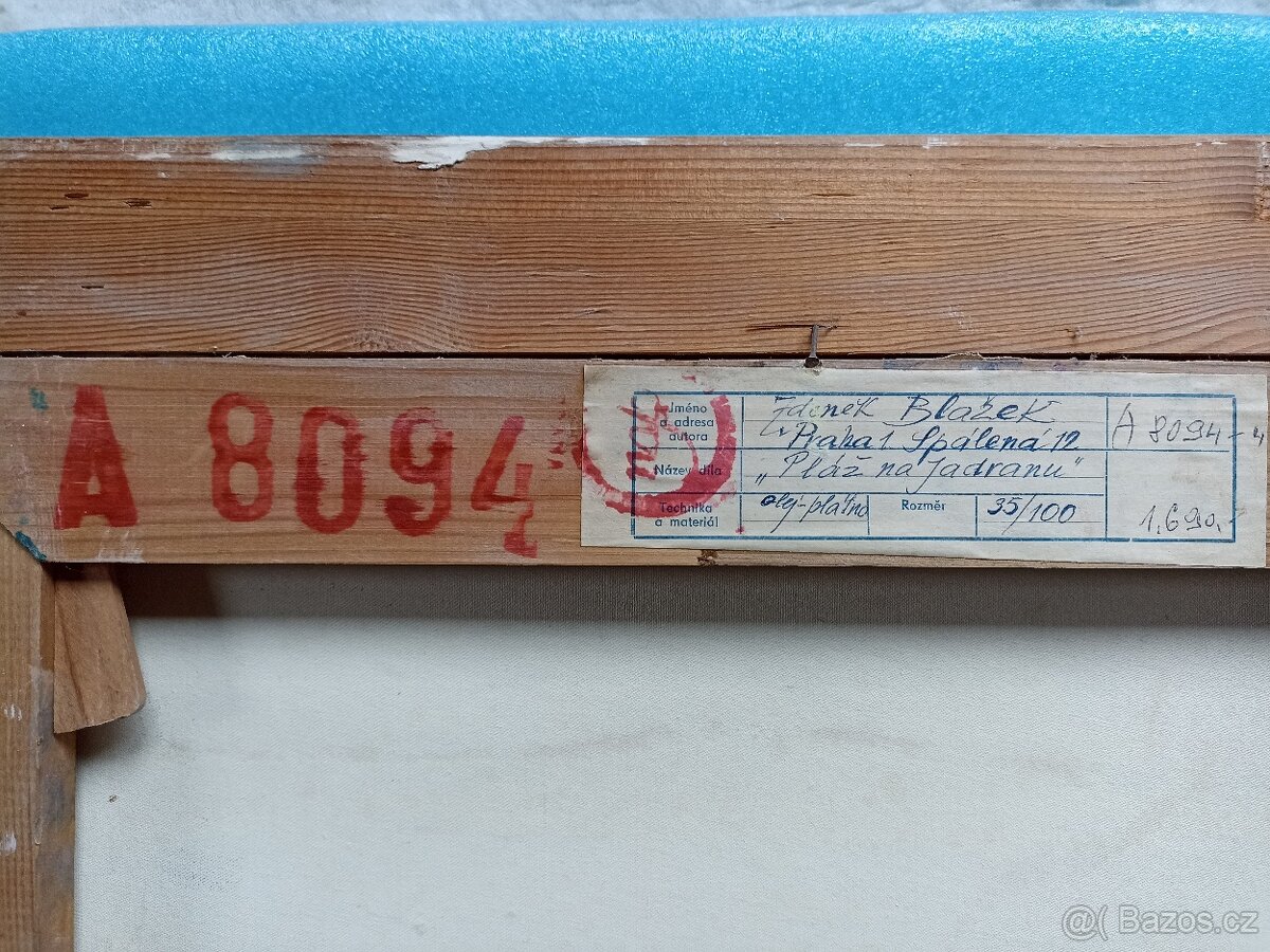 Obraz Pláž na Jadranu - olej na plátně - 7