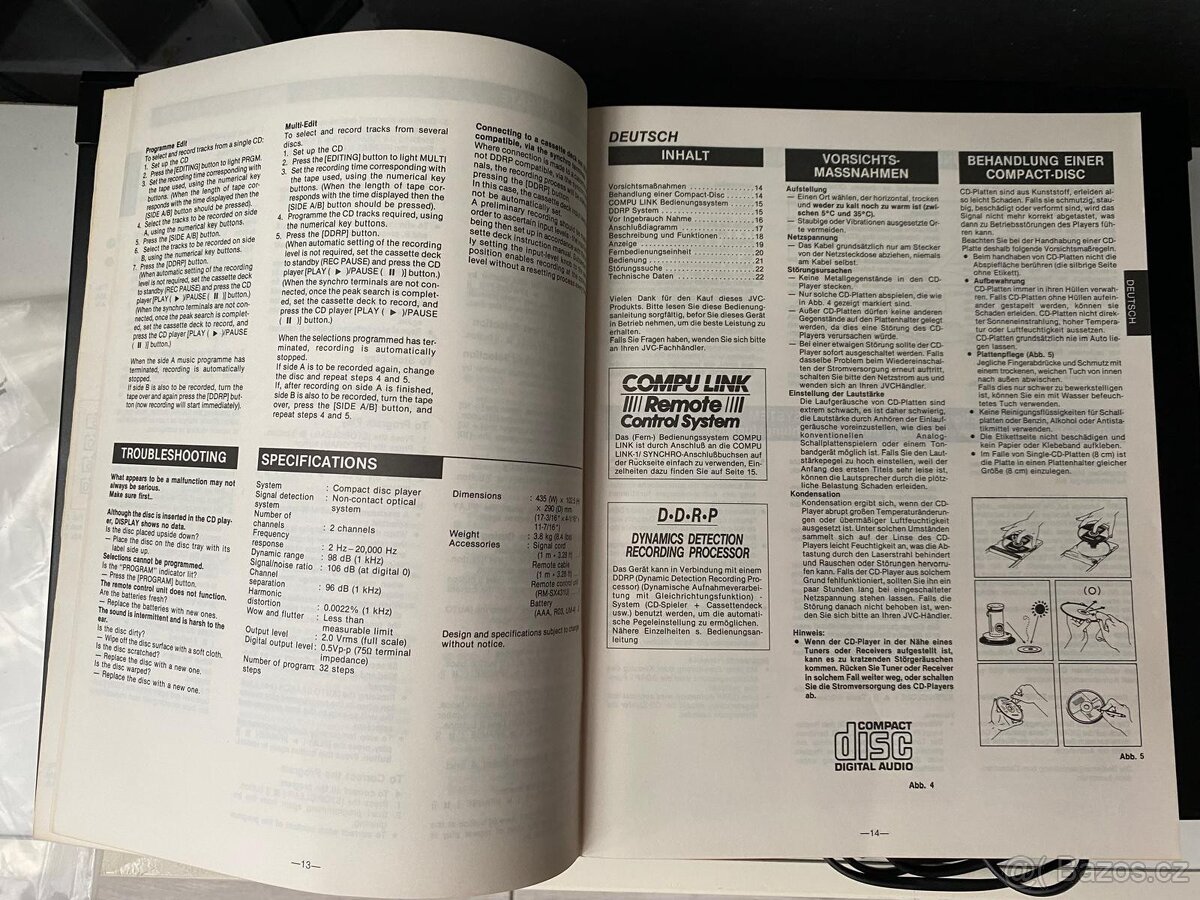 Cd přehrávač JVC XL-Z 431 bk /Japan 1990/ TOP STAV - 7