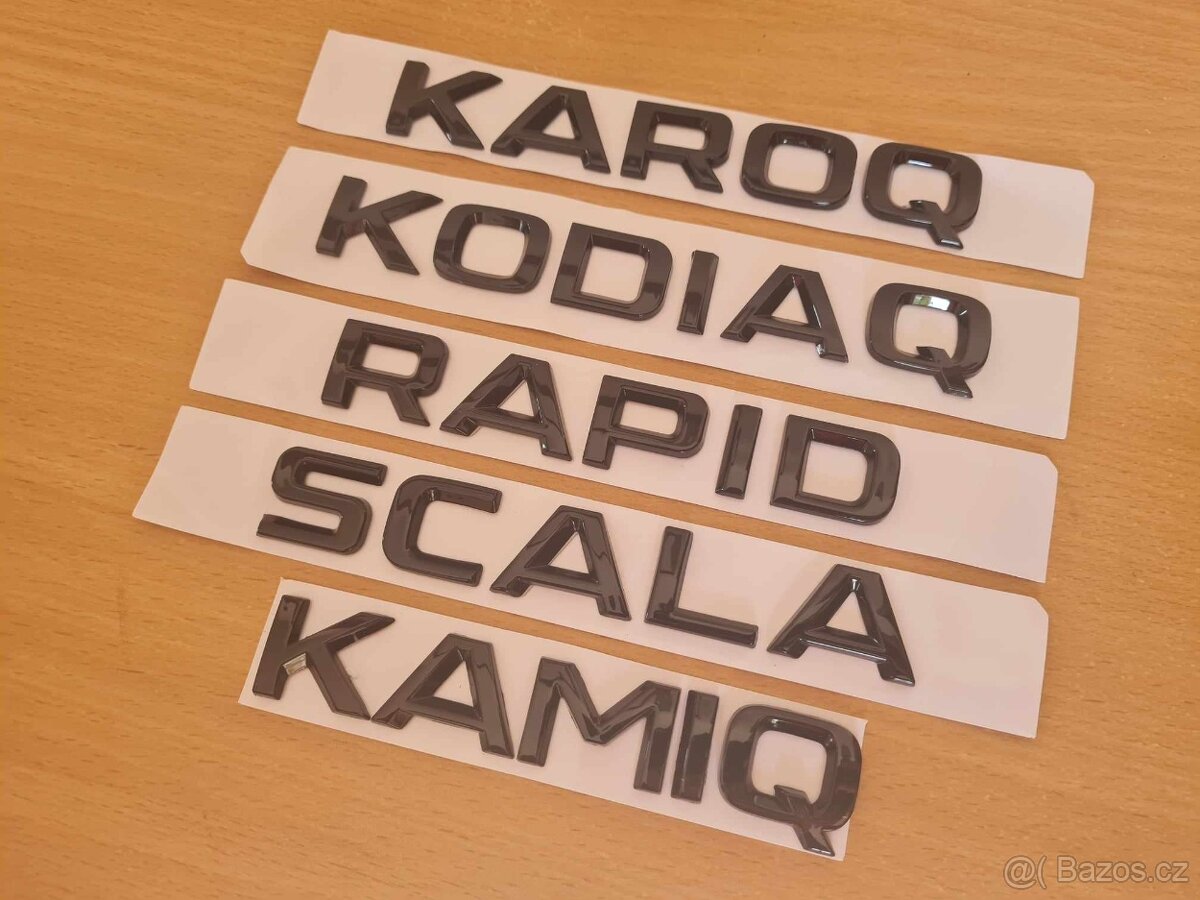 ŠKODA nápisy ČIERNE / CHROMOVE - 7