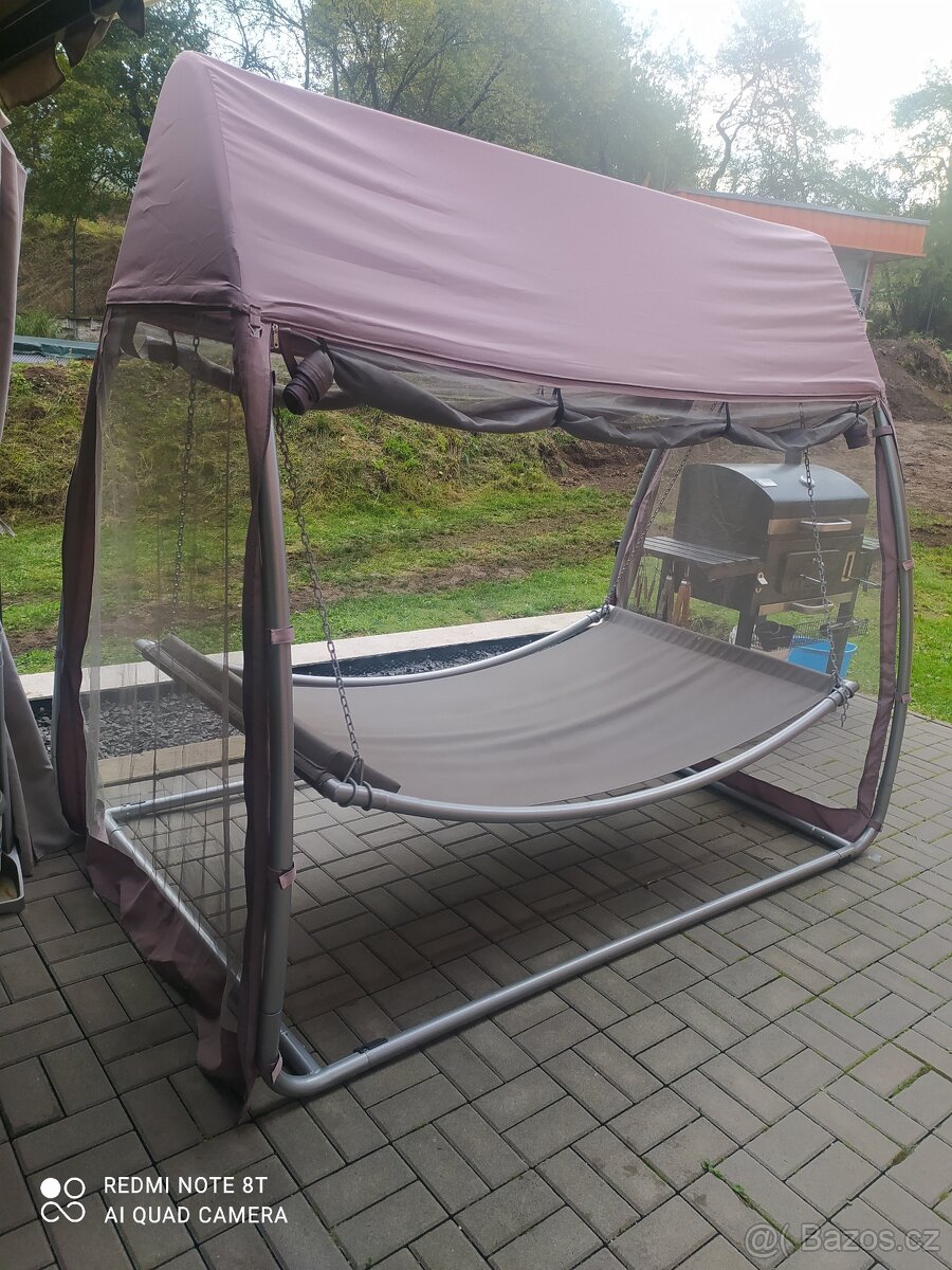ZAHRADNÍ KOVOVÁ HOUPAČKA TRINIDAD TAUPE - 7