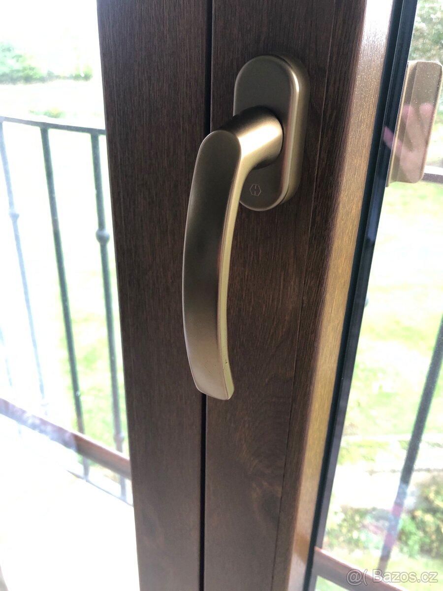 Prodám dveře Oknotherm zlatý dub190x231cm - 7