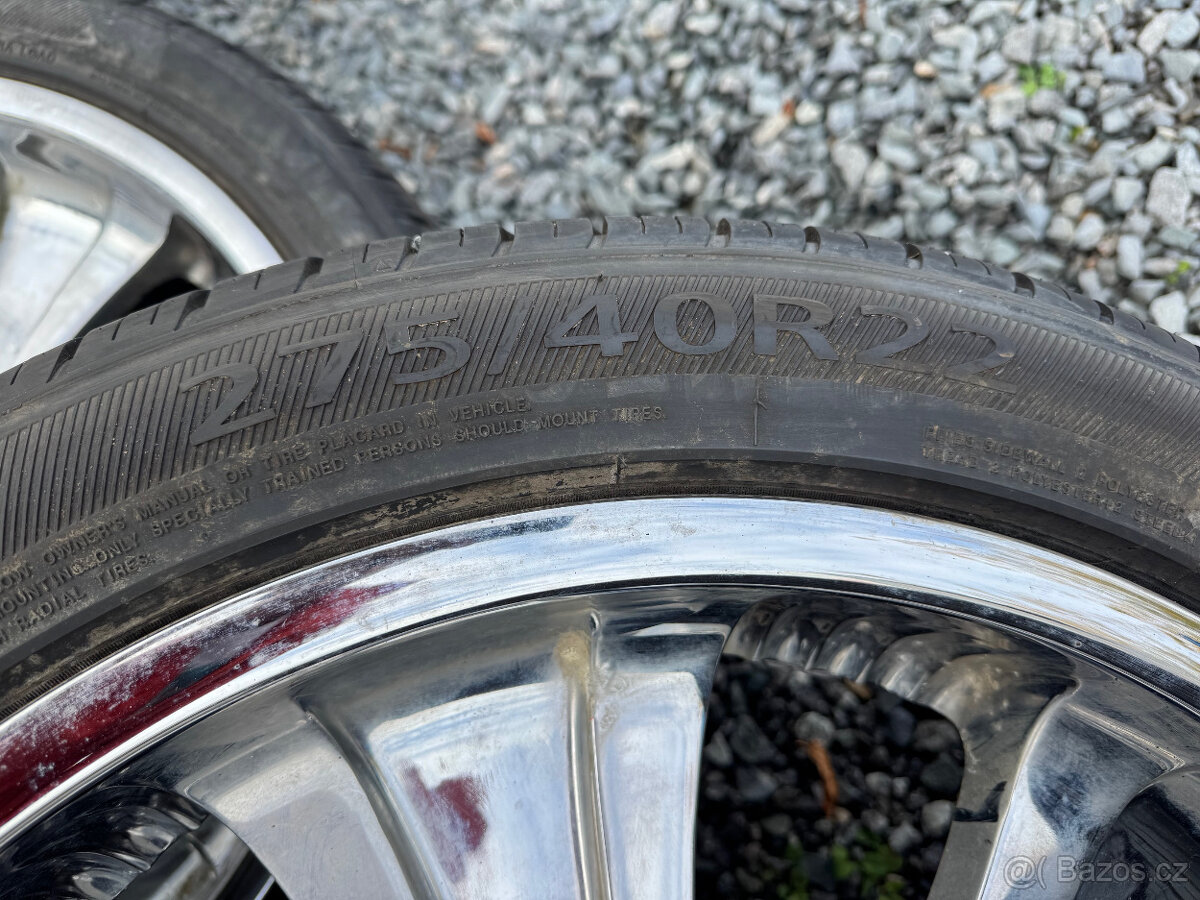 Litá kola BOSS 22" + pneu 275/40 R20 Cadillac - 7