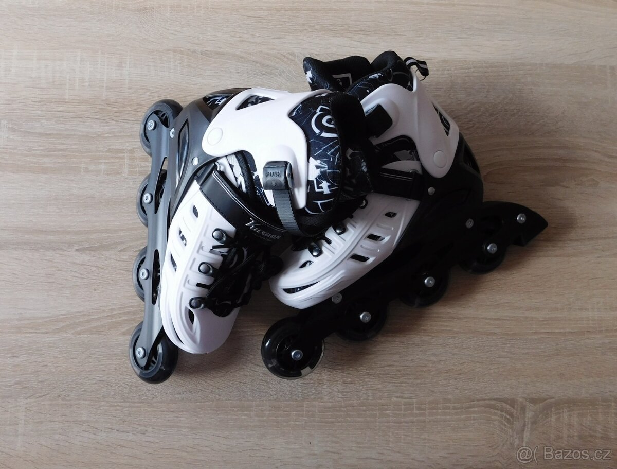 svítící nastavitelné inline brusle vel.39-42 - 7