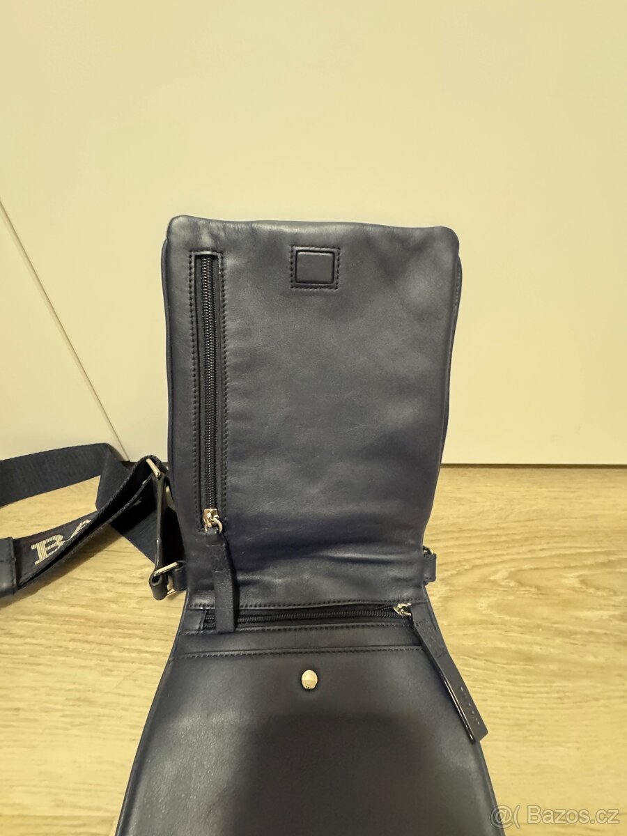 Kožená taška Bally - modrá - 7